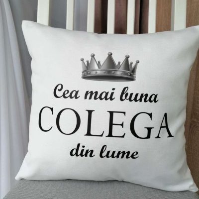 Pernă decorativă-'Cea mai buna COLEGA din lume'