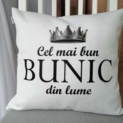 Pernă decorativă – ‘Cel mai bun BUNIC din lume’