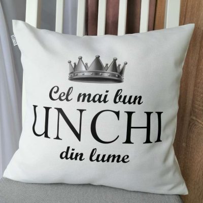 Pernă decorativă– ‘Cel mai bun UNCHI din lume’