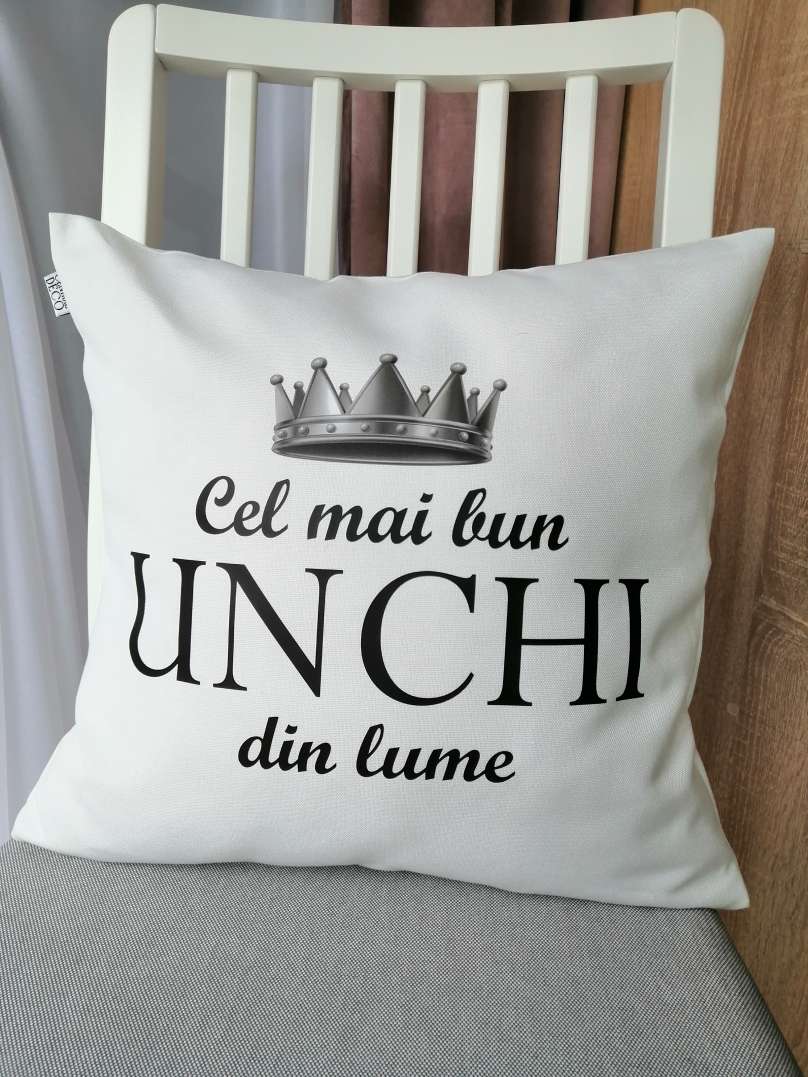 Pernă decorativă– ‘Cel mai bun UNCHI din lume’