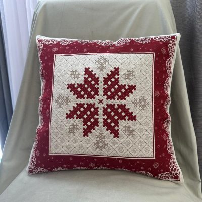 Față de pernă decorativă-fulg de nea