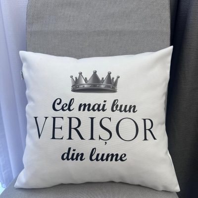 Pernă decorativă-‘Cel mai bun VERISOR din lume’