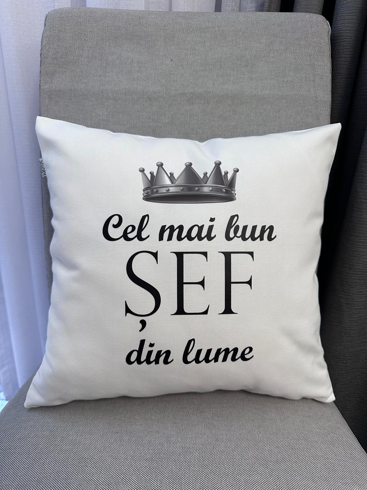 Pernă decorativă – ‘Cel mai bun SEF din lume’