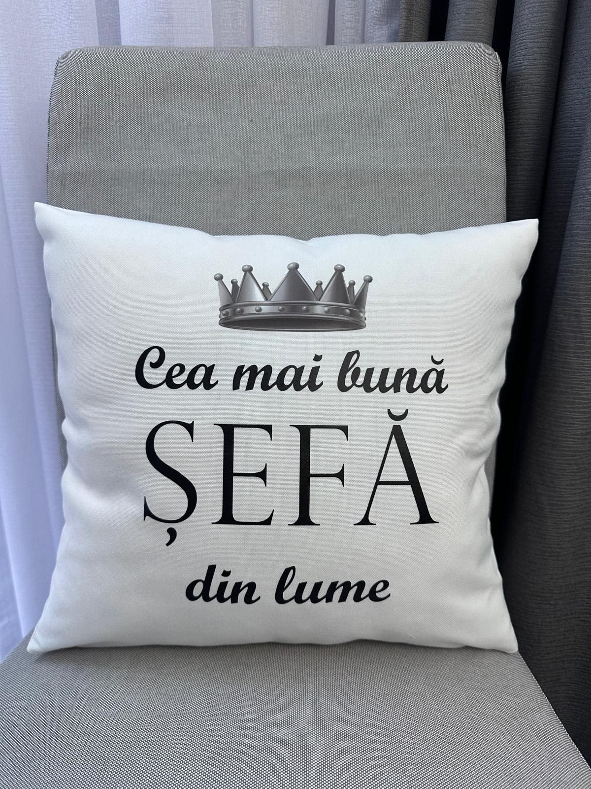 Pernă decorativă-‘Cea mai bună SEFA din lume’