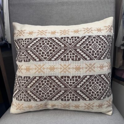 Față de pernă decorativă-imprimeu rustic maro