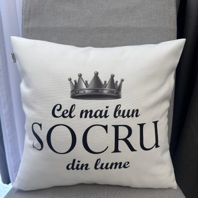 Pernă decorativă-‘Cel mai bun SOCRU din lume’