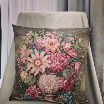 Față de pernă decorativă-buchet floral clasic