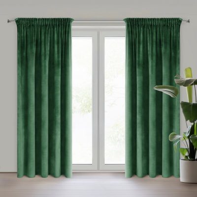 Draperie catifea VERDE STICLA 135X270
