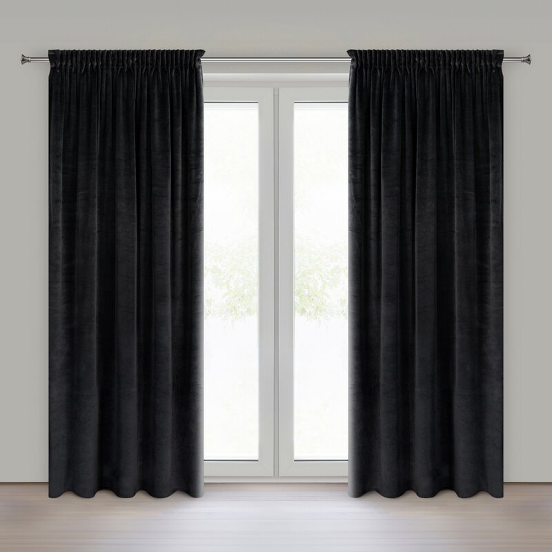 Draperie catifea NEGRU 135X270