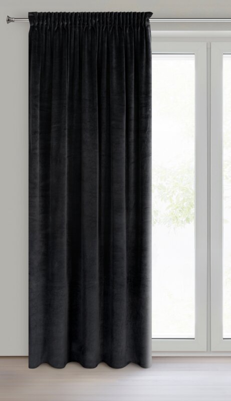 Draperie catifea NEGRU 135X270 - imagine 3