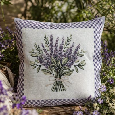 Față de pernă decorativă-Buchet de Lavandă