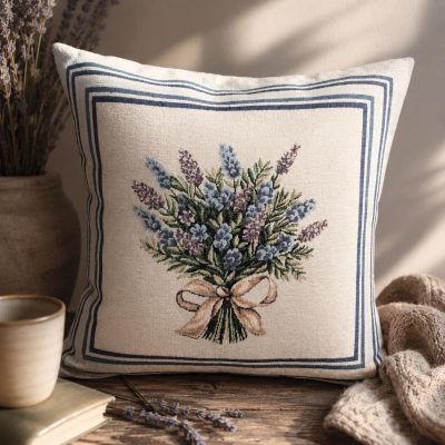 Față de pernă decorativă-Lavander Bouquet