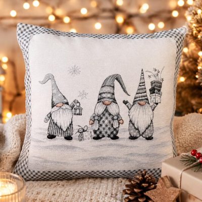 Față de pernă decorativă de Crăciun-Gnomi festivi