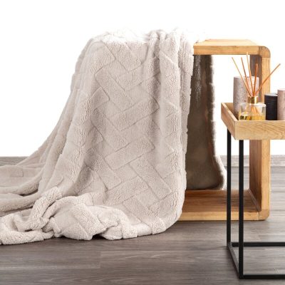 Pătură cu model bej-200X220