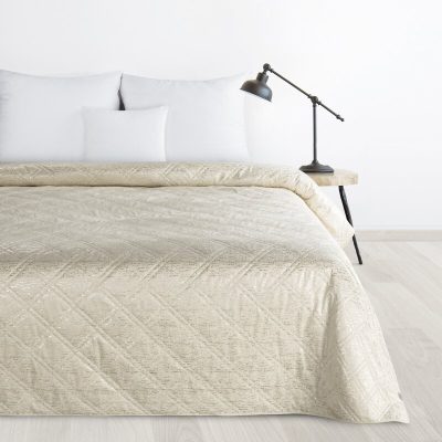 Cuvertură microfibră cu model - crem 220X240