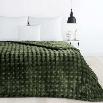 Pătură pufoasa verde inchis-200X220